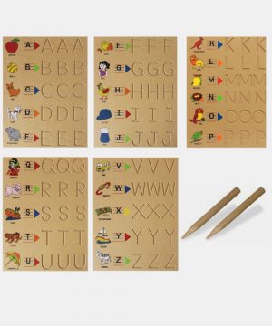 Tracing Boards English Alphabet Uppercase With Objects
