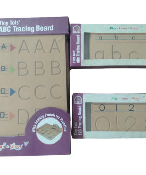 Hilife Wooden Learning Combo – Tiny Tots abc, Tiny Tots 123 & ABC Tracing Board